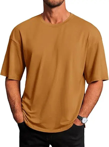 T-shirt en coton 100% uni, coupe ample et régulière, confortable, respirant, vêtement décontracté pour hommes et femmes, usage quotidien - Product Image 3