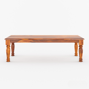 Juego de Comedor Moderno de Madera Maciza de 11 Piezas para 10 Personas con Patas de Metal Personalizadas y Sillas Estilo Misión - Product Image 6