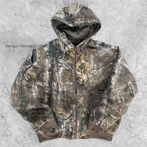 เสื้อฮู้ดพิมพ์ลายตาม400ลายพรางต้นไม้จริงลายพรางพิมพ์ซับลิเมชันด้วย GSM ซิป - Product Image 2