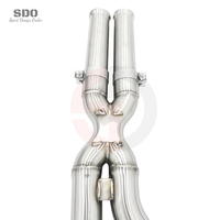Échappement arrière SDO en acier inoxydable poli miroir avec soupape électronique pour Mercedes-Benz CLS550 4.7 V8 2010-2016 avec silencieux