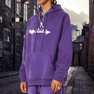 Sweat surdimensionné graphique coeur et flèche pour hommes femmes à la mode Streetwear pull à capuche col doux élégant pour le printemps hiver - Product Image 4