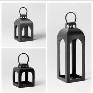 Grande conception lanternes en fonte d'aluminium revêtues d'or pour la maison et le mariage éclairage de table décoration bougies lanternes - Product Image 2