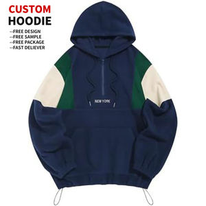 Sudadera con Capucha Oversize de Forro Polar con Cierre de 1/4 OEM para Invierno, Unisex, de Alta Calidad, Ecológica, Diseño Urbano, Personalizable - Product Image 2