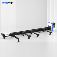 Mesin Pemotong Pipa Logam CNC Laser Serat Semi Otomatis Tingkat Tinggi Desain Baru Pratt untuk Berbagai Tabung Logam