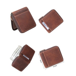 <b>Best</b> Price Large Capacity <b>Men's</b> Travel Wallet Slim Leather <b>Card</b> Coin Holder Multi-Features Plain Open Nylon for Daily Use - Product Image 2