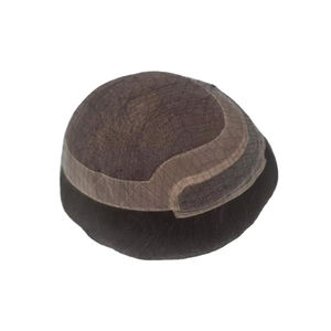 Extensions de cheveux à lacet frontal double trame de Los Angeles, pré-collées, bouclées, cheveux humains Remy, toupet et perruque pour hommes - Product Image 1