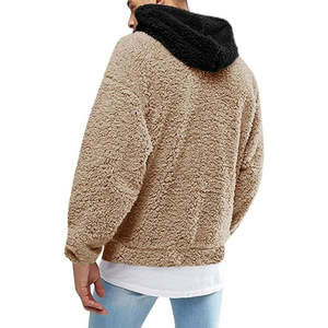Wholesale Custom High Quality <b>Men</b> Fur <b>Sherpa</b> Fleece Lined <b>Hoodie</b> by Star Figure Enterprises - Product Image 3
