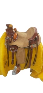 100% véritable Portable en cuir équestre anglais cheval selle équitation saut selle Western cheval Tack selle équitation - Product Image 3