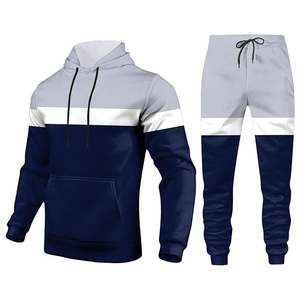 Ensemble survêtement deux tons pour homme, logo personnalisé, veste blanche et pantalon de jogging à fermeture éclair intégrale, coupe ajustée, vêtements de sport - Product Image 5