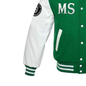 ผู้ผลิตเสื้อแจ็คเก็ตหนังสีเขียวขาวสำหรับผู้ชาย แบบหนา ทรงโอเวอร์ไซส์ สไตล์ฮู้ดดี้สีซีด ประเทศปากีสถาน ปี 2025 - Product Image 2