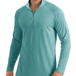 Polo de alta calidad para hombre, cuarto de cremallera, manga larga, poliéster, algodón, talla grande, cómodo, estilo informal, Polo para hombre - Product Image 1