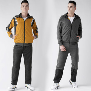 Streetgrace custom mens tracksuit with zipper hoodie and pants set breathable oem design private label logo gym workout set - Product Image 1