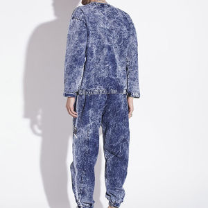 2025 haut tendance sur mesure plaine hommes lavé à l'acide survêtement Style différent tenue décontracté lavage à l'acide hommes survêtements pour hommes - Product Image 3