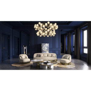 Ophelia Calacatta Marble and Gold Nesting Center <b>Table</b> Durable Contemporary Living Room Furniture <b>Square</b> <b>Side</b> <b>Table</b> - Product Image 4