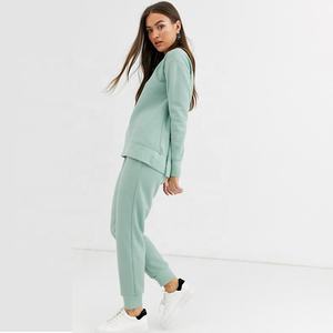 Custom <b>Women's</b> Long Sleeve Fleece Crewneck Sweatsuit Jogger <b>Pant</b> Winter Two Piece Outfits Pocket <b>Lounge</b> Sports Shirt Plus Size - Product Image 6