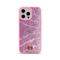 Étui de téléphone portable de luxe antichoc en TPU+PC avec diamants et paillettes en relief, sans support pour