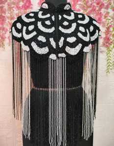 ชุดเดรสปาร์ตี้ตอนเย็นประดับด้วยลูกปัดประดับด้วยเลื่อมเสื้อคลุมผ้าชีฟองสำหรับใส่ไปคลับ - Product Image 5