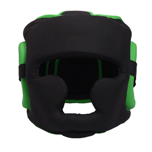 Protector de Cabeza de Boxeo Negro y Verde, Equipo de Protección de EVA para Adultos Unisex, Cierre de Gancho y Bucle, Protección Deportiva para la Cabeza - Product Image 1