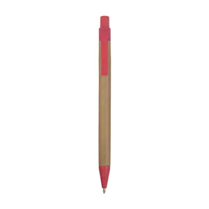 Stylo à encliquetage en paille de blé recyclée écologique, gadgets promotionnels - Product Image 3
