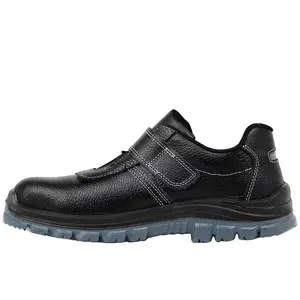 Yepa Monza S2 Steel Toe Black Leather Safety Shoe PU/PU Double Density Anti Slip Outsole High Quality
