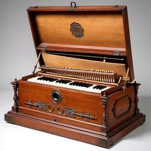 Armonio de madera hecho a mano con topes ajustables y teclas receptivas adecuadas para actuaciones en solitario - Product Image 1