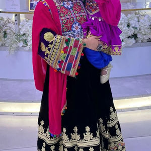 Robe régionale afghane de haute qualité pour femmes nouveau Design robe Kuchi afghane brodée à manches longues en bas quantité minimale de commande - Product Image 1