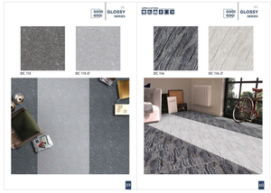 กระเบื้องพอร์ซเลนขนาด600x600มม. ดีไซน์3D กระเบื้องปูพื้นพอร์ซเลนเซรามิกขัดเงาคุณภาพสูง - Product Image 6