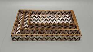 Eco-Friendly Enamel Print Wooden Tray Handcrafted <b>Decorative</b> Tray <b>for</b> Stylish Home <b>Decor</b> decoative trays - Product Image 5