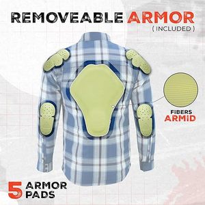 Flanelle d'hiver coupe-vent pour moto, prête à rouler, avec des carreaux classiques cachés pour une protection optimale, haute performance - Product Image 2