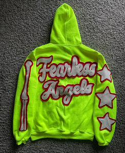 Sudaderas con capucha térmicas con cremallera completa para hombre personalizadas a la moda, ropa de calle de invierno con diseño estampado de esqueleto - Product Image 3