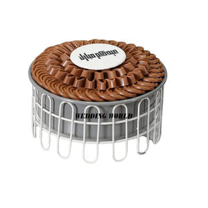 Tazón de Chocolate de Metal Martillado con Moneda Árabe, Diseño Redondo, Diseño Árabe de Diseño, Tazón de Chocolate de Metal de Lujo para Exhibición - Product Image 2