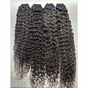 PELO DE TEMPLO INDIO CRUDO SIN PROCESAR 100% PAQUETE DE TRAMA DE CUTICULAS ALINEADAS NATURALES Onda profunda suelta Rizo italiano Donante único Venta al por mayor - Product Image 5