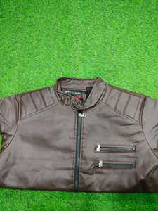 แจ็กเก็ตหนัง PU ของผู้ชายแบบคลาสสิกดีไซน์สลิมฟิตมีซิปแจ๊กเก็ตสไตล์ Moto ลำลองน้ำหนักเบาทนทานสำหรับฤดูใบไม้ร่วงและฤดูหนาว - Product Image 6