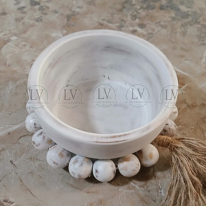 Vela de cuenco de madera con cuentas redondas de Acacia al por mayor, portavelas hecho a mano, decoración de Pascua de Vietnam - Product Image 3