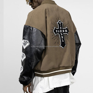 Chaqueta Varsity de Invierno Personalizada de Alta Calidad, Talla Grande, con Bordado, Estilo Hip Hop para Hombre - Product Image 3