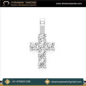 Collar de Moda con Cruz de Jesús, Chapado en Oro Sólido de 10K, con Diamantes Cultivados en Laboratorio, Estilo Bling, Colgante Religioso Cristiano, Joyería Fina - Product Image 4