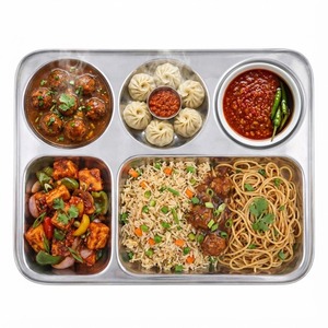 Assiettes rondes compartimentées en acier inoxydable pour la restauration et la maison – Vente en gros - Product Image 2