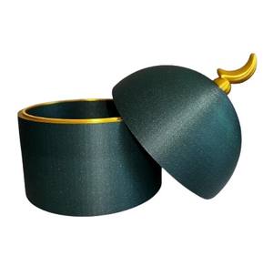 Luxury High Quality Ramadan <b>Eid</b> <b>Gift</b> Crescent Moon Date Box Islamic Religious Home Decor Storage Metal Dry Eco-Friendly - Product Image 2