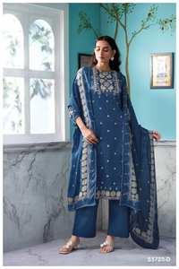 ชุดคอลเลกชั่นอินเดียผ้าฝ้ายซาตินพิมพ์ลายสำหรับงานปาร์ตี้ - Product Image 2