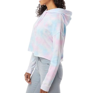 Nouveau style de sweat-shirt court pour femmes, vêtements décontractés en tissu polaire, sweat-shirts pour femmes avec deux poches latérales, sweat-shirt RSW - Product Image 4