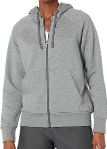 Sudadera con capucha y cremallera completa de lana para mujer, sudaderas de manga larga con cordón, ropa con bolsillo, stock al por mayor disponible - Product Image 3