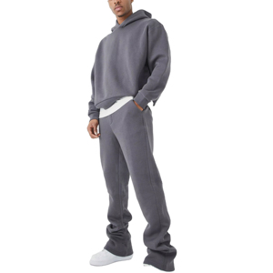 High Street acide lavé à capuche survêtement Cargo poches pantalon grande taille hommes ensembles Vintage personnalisable deux pièces survêtement 100% - Product Image 4