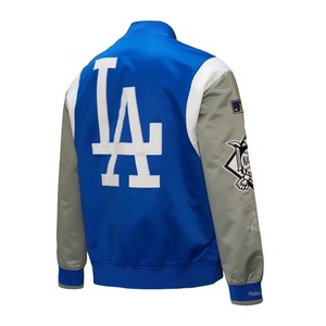 Satén brillante Varsity chaqueta personalizada bordado Unisex béisbol estilo a granel al por mayor - Product Image 3