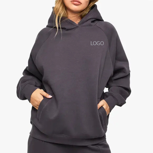 เสื้อฮู้ดดี้ทรงโอเวอร์ไซส์พิมพ์โลโก้ ผ้าเนื้อนุ่ม สำหรับสั่งซื้อจำนวนมาก พร้อมฮู้ดปรับได้ เหมาะสำหรับใส่ลำลองในฤดูหนาว - Product Image 1