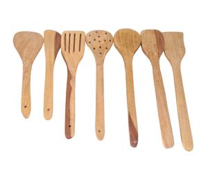 Cucharas de madera para servir y cocinar Juego de servidor de ensalada de madera de 2 KETCHENWAR ÚNICO HECHO A MANO - Product Image 2