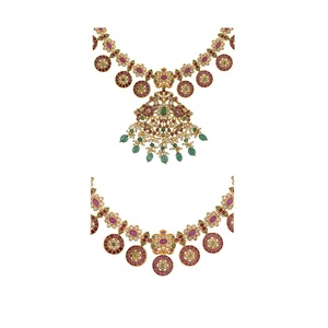 Zircon Antique Wedding <b>Necklace</b> 190394 - Product Image 4