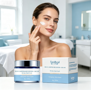 Crème de Récupération au Cuivre Bleu Éclaircissante Hydratante Raffermissante pour le Visage Marque Privée pour Usage Domestique - Product Image 3