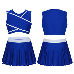 Nouvel arrivage d'uniforme de pom-pom girl en spandex à séchage rapide pour un mouvement maximal avec un tissu durable, durable et anti-rides - Product Image 3