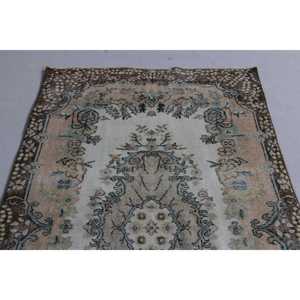 พรมขนาด 3.7x6.8 ฟุต, พรมวินเทจ, พรมโมร็อกโกสีน้ำตาล - Product Image 4