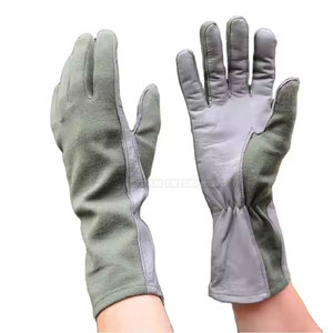 Guantes de piloto de tela tejida de cuero y aramida resistentes a altas temperaturas y personalizados - Product Image 4